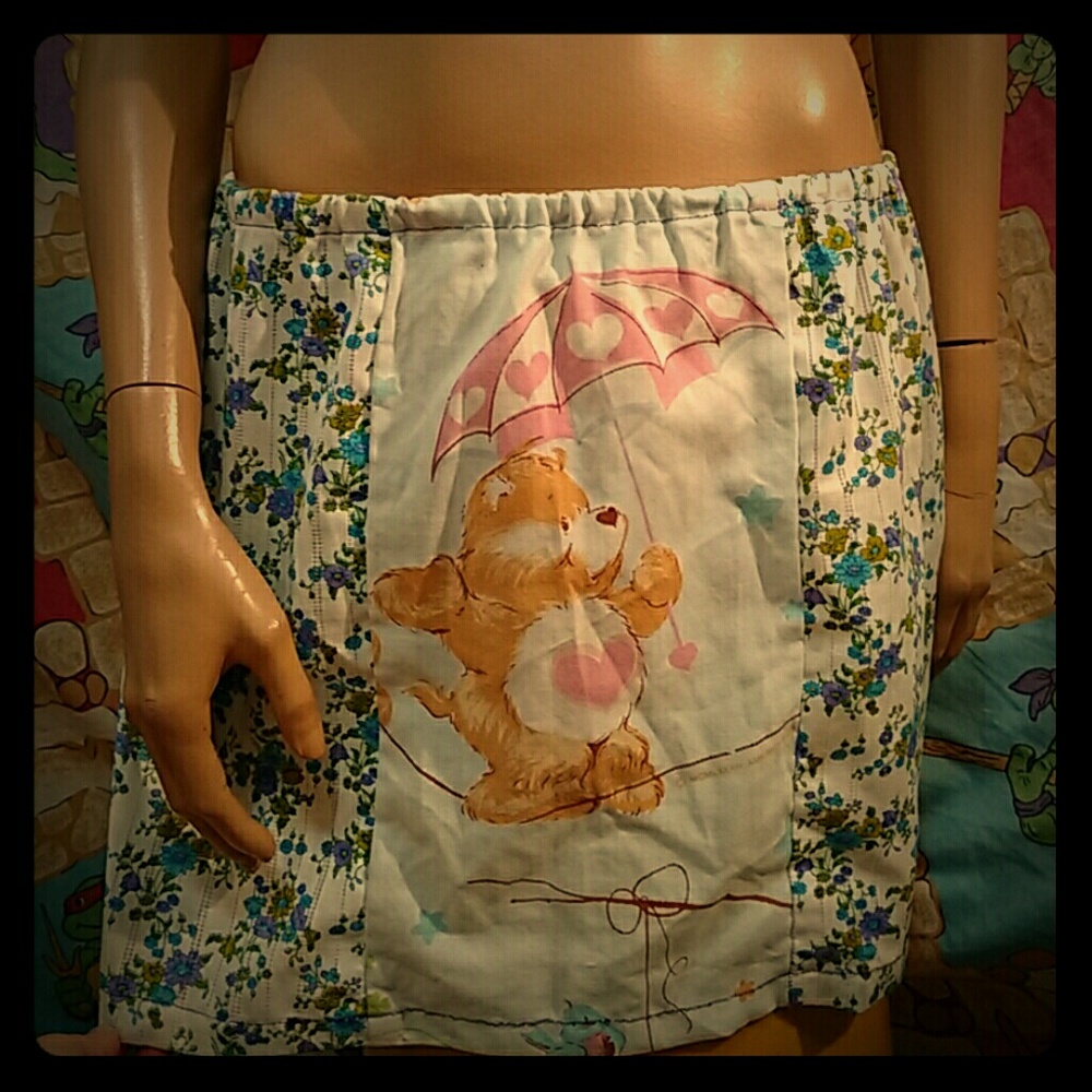 Vintage care bears skirt OOAK